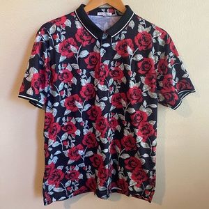Fashion Nova Mens Roses Shirt